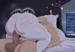 1boy 1girl ai_generated anus anus_peek balls bare_thighs big_ass big_balls big_penis black_hair bouncing_ass fat_ass ghost_girl gigantic_ass gigantic_breasts hair_over_eye huge_balls huge_breasts huge_cock huge_thighs light-skinned_male light_skin long_hair massive_ass massive_breasts muscular_male nude nude_female nude_male penis puffy_anus sex smile squatting sweat sweatdrop the_ring thick_body thick_female thick_thighs thighs vaginal_penetration veiny_penis voluptuous voluptuous_female white_body white_skin yamamura_sadako