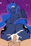 accurate_art_style ai_generated big_breasts breasts cum cum_inside hasbro my_little_pony my_little_pony_friendship_is_magic nipples nude offscreen_male penis princess_luna_(mlp) pussy