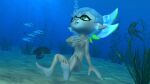 1girl 3d 3d_(artwork) blender female inkling inkling_girl kuby64 marie_(splatoon) nintendo nsfw nude singing solo splatoon underwater