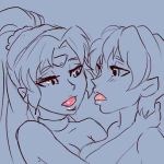 2_girls 2girls french_kiss kiss kissing saliva tagme tongue tongue_kiss tongue_out ungulatr webm yuri