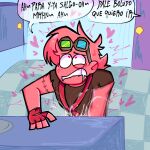 1boy argentina bathroom bathroom_sex biting_own_lip broz_boyz broz_boyz_go clothed_sex cum cum_on_face hackzack_(zack) heart heart-shaped_pupils heart_symbol hearts_around_head male_only masturbation masturbation moan moaning moaning_in_pleasure oc
