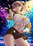  1girl anis_(nikke) anis_(star)_(nikke) anis_(star)_(starlight)_(nikke) anis_(star)_(t.t.star)_(nikke) big_breasts blonde_hair bubble_butt cleavage goddess_of_victory:_nikke horny inviting_to_sex looking_at_viewer pose standing teasing thick_thighs valenvenge yellow_eyes 