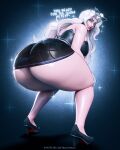  1girl big_breasts black_cat black_cat_(marvel) black_cat_(marvel_rivals) bubble_butt cleavage felicia_hardy glasses green_eyes horny inviting_to_sex looking_at_viewer marvel marvel_comics marvel_rivals mikadawn pose sitting spider-man_(series) standing teasing thick_thighs twerk twerking white_hair 