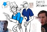 ass_pancake crossover dry_humping flirty freak_fortress_2 jerma kinktober kit_(gameoverse) kit_bodega male monochrome scout tf2