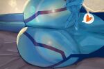 1girl 1girl 1girl ass ass ass_crack ass_focus big_ass big_ass bodysuit butt_crack butt_focus female_only heart_symbol huge_ass huge_ass human human_only metroid nintendo peace_sign pyxgt samus_aran solo_female solo_focus unseen_female_face zero_suit zero_suit_samus 