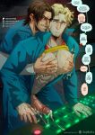 2025 2boys abs blonde_hair blue_eyes brown_eyes brown_hair cum curly_(mouthwashing) english groping groping_from_behind human human_only jimmy_(mouthwashing) male mouthwashing nipples pecs soynutts speech_bubble speech_bubbles yaoi