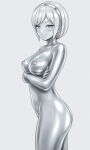1girl 1girls ai_art ai_generated areola arms arms_crossed arms_crossed_under_breasts arms_up ass bangs blush breasts crossed_arms dat_ass dat_butt fringe fringe_trim godzilla:_city_on_the_edge_of_battle godzilla:_monster_planet godzilla:_the_planet_eater godzilla_(series) gray_background grey_background grin headgear headwear liquid_metal looking_at_viewer medium_breasts metal metal_ass metal_body metal_breasts metal_girl metal_hair metal_hairband metal_hand metal_head metal_nipples metal_skin metal_transformation metal_vagina metallic metallic_body metallic_breasts metallic_hands metallic_nipples metallic_skin monochrome monochrome_ai monochrome_characters nanometal nipples nude nude_female pixai polygon_pictures short_hair silver_body silver_eyes silver_hair silver_skin smile smiling_at_viewer smug smug_expression smug_face smug_grin smug_smile stockings swept_bangs thick thick_thighs thighs toho toho_(film_company) yuko_tani