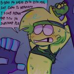 2boys bed bedroom blue bluuzick_(kevin) broz_boyz broz_boyz_go freckles green oc ocs original_character original_characters spanish_text text zlayway_(miles)