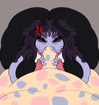 1futa 2_girls 5_eyes anger_vein ass big_ass chubby chubby_female clothing collar edit fangs fat_ass fellatio fingerless_gloves freckles freckles_on_face gloves huge_ass ir1scritter muffet oral oral_penetration oral_sex pash_(ir1scritter) purple_skin ribbon_in_hair spots