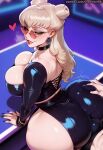  1boy1girl 1girl ai_generated blonde_hair buttjob curvy curvy_female curvy_figure dress evelynn k/da_evelynn league_of_legends long_hair sex sunglasses 