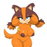 1girl ashura-nsfw blue_eyes nipples nude sega sonic_(series) sonic_boom sonic_the_hedgehog_(series) sticks_the_jungle_badger transparent_background