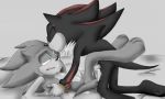 anthro bed black closed_eyes cum cute furry gay gloves green_eyes hedgehog licking lying male monochrome on_back open_mouth penis sega sex shadow_the_hedgehog sonic sonic_(series) sonic_the_hedgehog spread_legs spreading tongue tongue_out yaoi