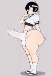 1boy 1femboy ai_generated ass big_ass erection erection_under_clothes femboy fundoshi fundoshilover101 hachimaki huge_ass original original_character tabi_socks