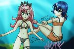 2girls belle_(zenless_zone_zero) bikini female nicole_demara swimsuit underwater uwdennis zenless_zone_zero