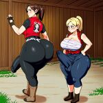 2futas ai_generated ass big_ass big_breasts breasts capcom claire_redfield erection erection_under_clothes fundoshi fundoshi_futanari fundoshilover101 futanari huge_ass resident_evil sarashi