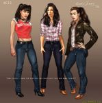 3_girls abby_sciuto cote_de_pablo daniela_ruah female_only full_body kensi_blye kinkyjimmy ncis ncis:_los_angeles pauley_perrette standing ziva_david