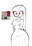 1girl 2d big_hips breasts cute cute_face glasses hourglass_figure iconicleah kindergarten_(game) kindergarten_3 light-skinned_female light_skin ms._lovelett open-mouth_smile open_mouth sfw simple_eyes simple_face smile solo wip