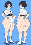 1boy 1femboy ai_generated ass big_ass erection erection_under_clothes femboy fundoshi fundoshilover101 huge_ass original original_character tabi_socks