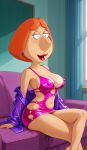 big_breasts erect_nipples_under_clothes family_guy latex_dress lois_griffin thighs