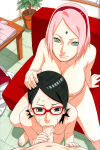 2_girls blush boruto:_naruto_next_generations fellatio indoors mother_&_daughter naruto sakura_haruno sarada_uchiha tagme