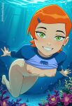 1girl ai_generated ben_10 ben_10_(classic) cartoon_network female gwen_tennyson gwen_tennyson_(classic) jeanbombila666 solo underwater