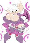 anthro bar big_breasts breasts cleavage dullvivid erect_nipples female huge_breasts nipples rouge_the_bat sega sonic_(series) wings