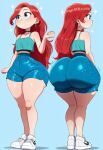 1girl ai_generated ass big_ass booty_shorts breasts chelsea_(ruby_gillman) disney fundoshilover101 huge_ass pixar ruby_gillman,_teenage_kraken
