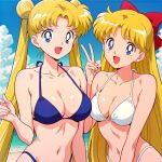 2_girls adult_swim alluring beach big_breasts bikini bishoujo_senshi_sailor_moon bishoujo_senshi_sailor_moon_r bishoujo_senshi_sailor_moon_r_the_movie bishoujo_senshi_sailor_moon_s bishoujo_senshi_sailor_moon_s_the_movie bishoujo_senshi_sailor_moon_supers bishoujo_senshi_sailor_moon_supers_the_movie blonde_hair blue_eyes blue_sky cleavage cute imageroid minako_aino ocean toei_animation toonami usagi_tsukino