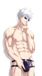 1boy inunekostudio jujutsu_kaisen male male_nipples male_only muscular muscular_male nipples satoru_gojo solo_male