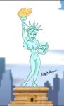 1girl 2020 blush breasts city closed_eyes edit eyebrows eyelashes female_only grin hairless_pussy lipstick naked_female navel new_york nipples nude nude_female pussy shoes smile smiling_at_viewer spread_legs standing statue statue_of_liberty tagme tom_and_jerry tom_and_jerry_the_fast_and_the_furry warner_brothers