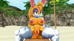 1girl anthro archie_comics bunnie_rabbot female mikumikudance mmd nude open_legs silverteam2017 smug_grin solo sonic_the_hedgehog_(archie) sonic_the_hedgehog_(comics) sonic_the_hedgehog_(series)