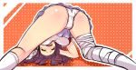 1girl apron ass bandage bandages blush dangan_ronpa danganronpa long_hair nurse open_mouth panties pantyshot purple_hair seta_makoto skirt super_dangan_ronpa_2 super_danganronpa_2 tears tsumiki_mikan underwear upskirt