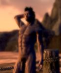 3d cg eyes hair nord nude outside pale penis sunset the_elder_scrolls torolf