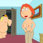 before_sex breasts chris_griffin erect_nipples family_guy lois_griffin undressing