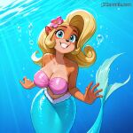 1girl activision ai ai_generated cartoolover coco_bandicoot crash_(series) female jscammie mermaid solo underwater video_game_fan_art