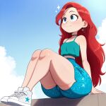 1girl ai_generated ass big_ass booty_shorts breasts chelsea_(ruby_gillman) disney fundoshilover101 huge_ass pixar ruby_gillman,_teenage_kraken
