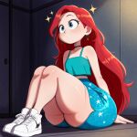 1girl ai_generated ass big_ass booty_shorts breasts chelsea_(ruby_gillman) disney fundoshilover101 huge_ass pixar ruby_gillman,_teenage_kraken