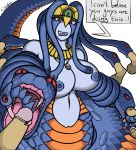 big_breasts big_lips breasts canastus deity english_text fellatio female goddess group group_sex jewelry looking_at_viewer monster_girl naga necklace nipples nude oral oral_sex orgy pussy reptile scalie sex snake text thighs tiara vennominaga_the_deity_of_poisonous_snakes wide_hips yu-gi-oh!