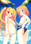 2girls bikini high_res irotoridori_no_hikari irotoridori_no_sekai multiple_girls nikaidou_ai nikaidou_shinku school_swimsuit shida_kazuhiro swimsuit