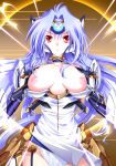  1girl blue_hair breasts kos-mos kos-mos_ver._4 long_hair nipples panties pantyshot solo tsubame_(minami_haruka) tsubame_(pixiv) underwear wind_lift xenosaga xenosaga_episode_iii 