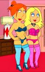  blonde_hair cleavage family_guy frost969 lingerie lois_griffin make_over_meg meg_griffin 