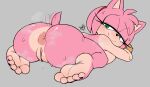  1girl a1x1az accessory all_fours alluring amy_rose anthro anus aroused ass big_ass big_breasts black_fingernails black_nails black_nose blush bodily_fluids bracelet breast_rest breasts bubble_butt clitoris countershade_arms countershade_face countershade_feet countershade_torso countershading dat_ass eulipotyphlan eyelashes feet furry genital_fluids genitals green_eyes grey_background hair hair_accessory hair_ornament hairband half-closed_eyes hedgehog horny hot jewelry looking_back mammal motion_lines multicolored_body multicolored_face multicolored_skin musk musk_clouds nail_polish narrowed_eyes nude pink_hair pussy pussy_juice rear_view round_ass seductive seductive_smile sega sexy sexy_ass sexy_body sexy_breasts short_hair short_tail side_boob sideboob simple_background smile solo_focus sonic_the_hedgehog_(series) sweat sweaty sweaty_ass sweaty_body sweaty_butt tail tail_motion tailwag tan_countershading two_tone_body two_tone_face two_tone_skin vaginal_fluids vaginal_juices wagging_tail 