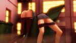 3d after_sex amagi_yukiko amateurthrowaway ass cum cum_in_pussy cum_on_ass cum_on_body dumpster high_res persona persona_4 satonaka_chie tagme trash_can