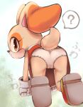 1girl absurd_res anthro ass blush brown_eyes clothed clothing cream_the_rabbit dress female footwear fur gloves handwear high_res lagomorph leporid looking_at_viewer looking_back mammal orange_body orange_fur panties pixiv rabbit rabbit_ears scut_tail sega shoes short_tail solo sonic_the_hedgehog_(series) tail tan_body tan_clothing tan_fur tan_panties tan_underwear underwear upskirt young yumeminsuke