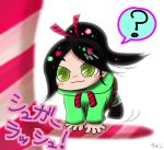 1girl black_hair disney suigyoku-dip vanellope_von_schweetz wreck-it_ralph