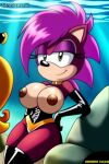  1girl ai_generated anthro aquaphilia big_breasts breasts dic_entertainment dominatrix exostriker female fetish furry hedgehog huge_breasts mobians.ai nipples ocean sea seductive_female sega solo sonia_the_hedgehog sonic_(series) sonic_the_hedgehog_(series) sonic_underground underwater water 