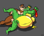  anal anal_sex animal_humanoid ape balls barazoku belly big_belly big_breasts bodily_fluids breasts demden digital_media_(artwork) donkey_kong donkey_kong_(series) duo erect_nipples female_k_rool genital_fluids genitals gorilla haplorhine high_res humanoid humanoid_genitalia humanoid_penis k_rool kremling male male/male male_pregnancy mammal mammal_humanoid mixed_media moobs muscular nintendo nipples overweight overweight_male penetration penis precum pregnant pregnant_sex primate reptile scalie sex spread_legs spreading stomach_bulge video_games 