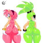  2girls amy_rose ass ass_grab chipxdip dat_ass dredz female horny_female idw_publishing naked_female seductive sega sonic_the_hedgehog_(comics) sonic_the_hedgehog_(idw) sonic_the_hedgehog_(series) surge_the_tenrec thick_thighs 