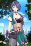  1girl alluring big_breasts cleavage fire_emblem fire_emblem:_three_houses fire_emblem_heroes high_res nintendo purple_eyes purple_hair shamir_nevrand short_hair sylphy_fe 