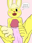  2boys 5_toes anthro barefoot beaver blep bunny cuddles cuddles_(htf) cyborg-steve dialogue edit eye_closed feet foot_fetish foot_play footjob fuckboy gay_sex genitals happy_tree_friends humanoid_feet lagomorph leporid mammal mondo_media one_eye_closed penis purple_fur rabbit sex smile soles speech_bubbletext toes tongue tongue_out toothy toothy_(htf) wink yaoi yaoi yellow_fur 